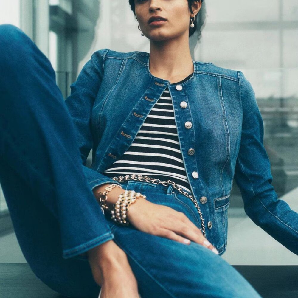 White House Black Market Indigo Denim Jacket